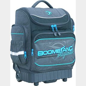 Boomerang Hard Base Melange Polyester XL Trolley Back Pack S-540 XL Grey / Cyan