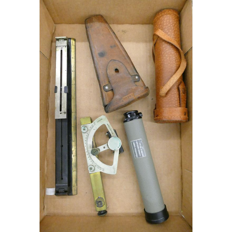 Box Old Charting Instruments in Cases