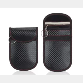 2 Pack Car Key Signal Blocker Pouch Bag Faraday Fob Protector Case Black |