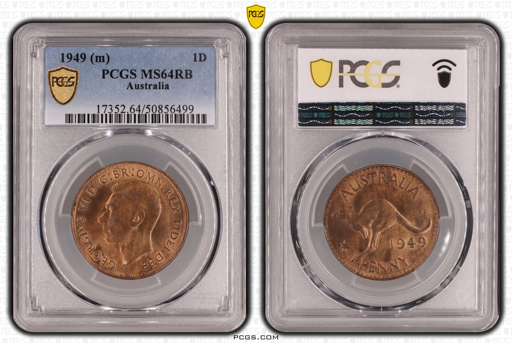 Penny, 1949, PCGS MS64RB