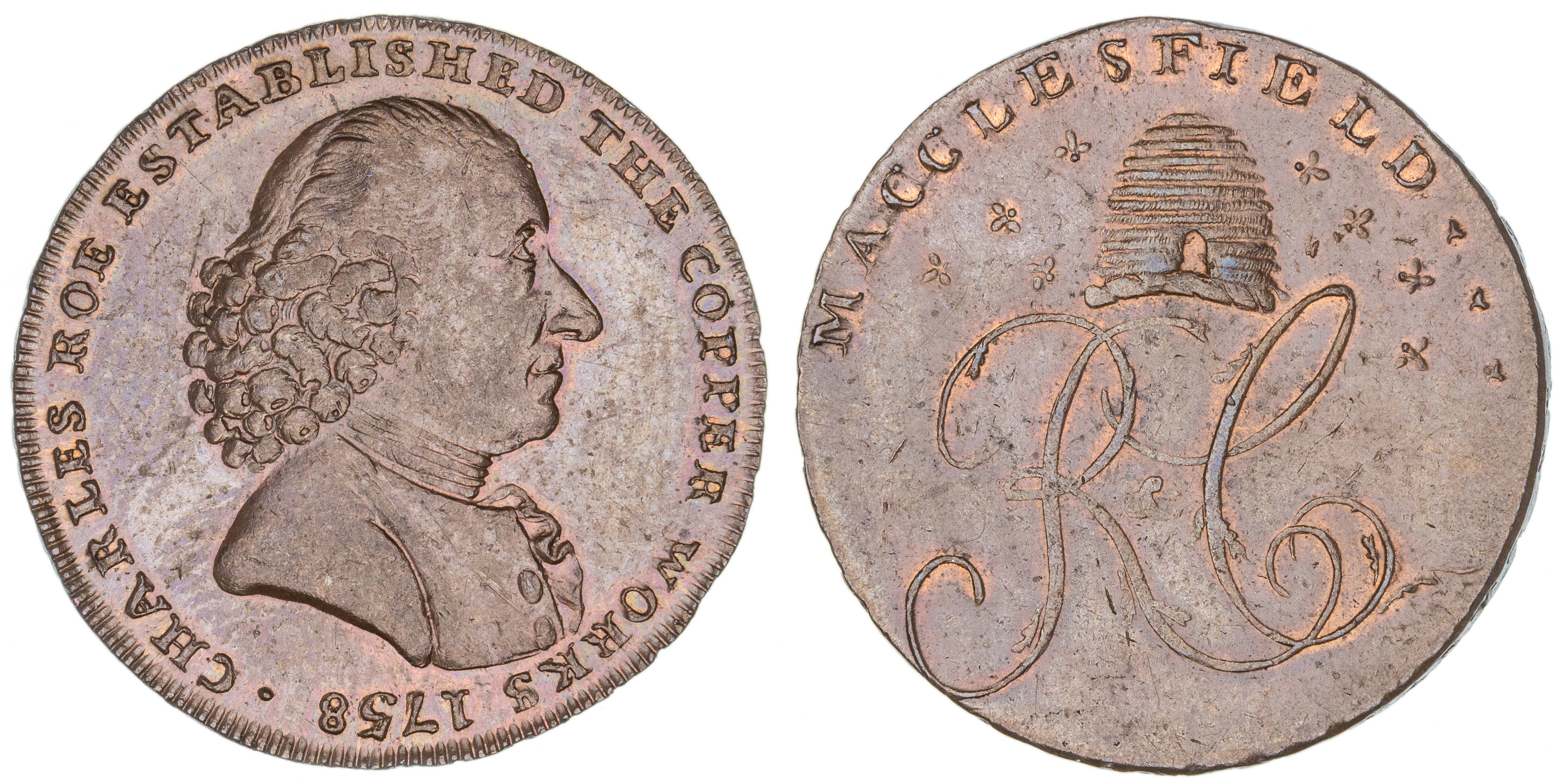 Great Britain, Halfpenny, 1758, gEF