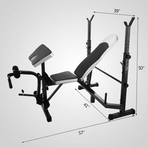 ***ADJUSTABLE WEIGHT LIFTING BENCH COMBO 660 LBS HOME GYM FITNESS WLB1V0 ***