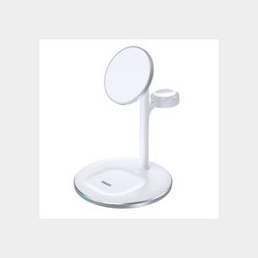 TROO Certified 15W Fast Charge 3 IN 1 MagSafe Wireless Charging Stand White 1 m|