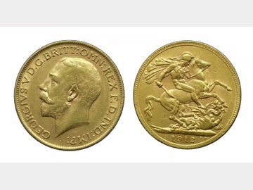 1912 GEORGE V LONDON MINT GOLD SOVEREIGN