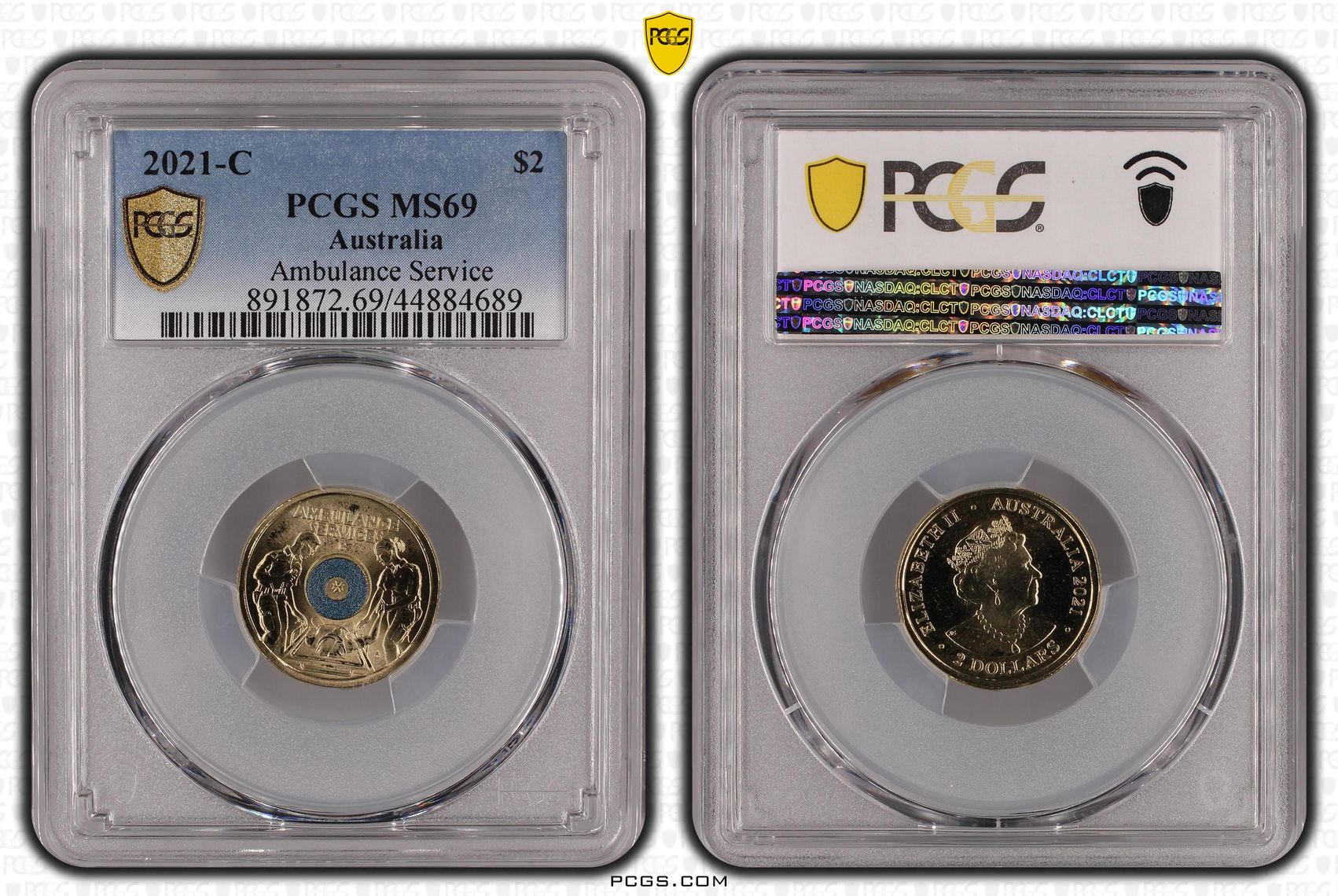 Ambulance Service - Colorized, Two Dollar, 2021-C, PCGS MS69