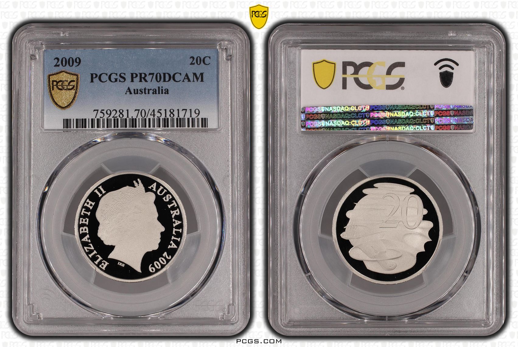 2009 Australia Twenty Cent, 20c PCGS - PR70DCAM POP 33/0 -719
