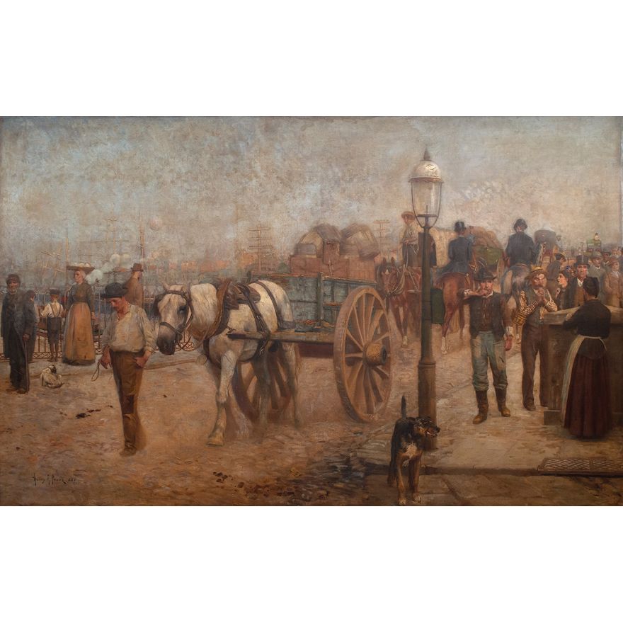 Henry Rankin Poore (1859-1940), The Bridge - Close of a City Day