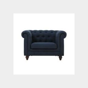 George Mason - Regale Tufted Accent Chair - Denim Blue