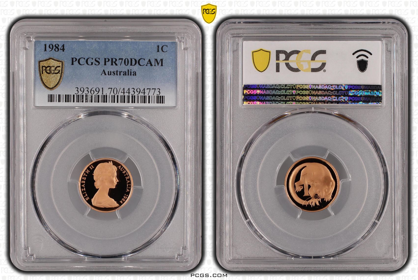 1984 Australian One Cent, 1c Proof PCGS - PR70DCAM POP 35/0 -773