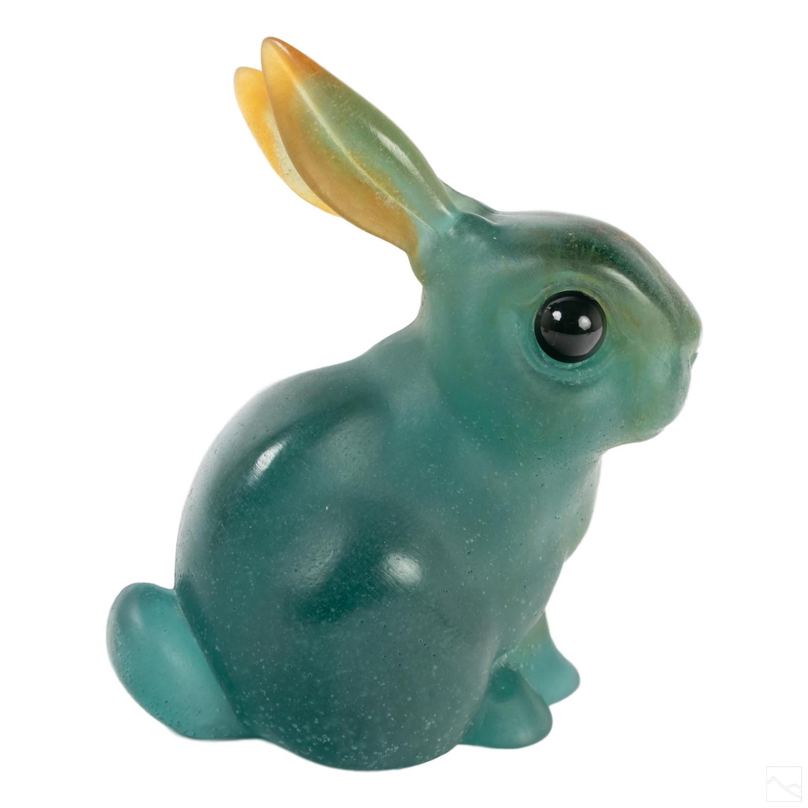 NUOBESTY 6pcs Easter Grass Figurine de lapin Vert Maroc