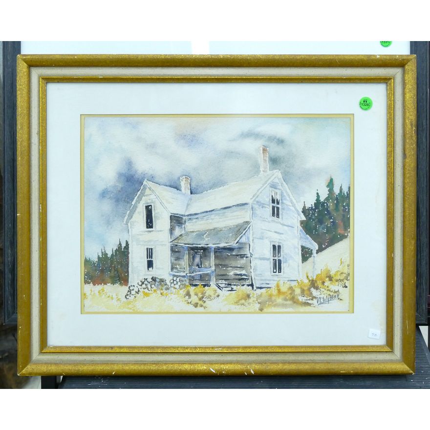Vernon Wyman ''West of Kalispell'' (Montana) Watercolor Framed 18''x22''