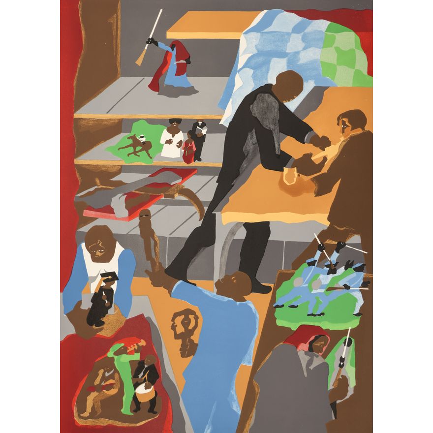 Jacob Lawrence ''Memorabilia'' 1990 Color Lithograph