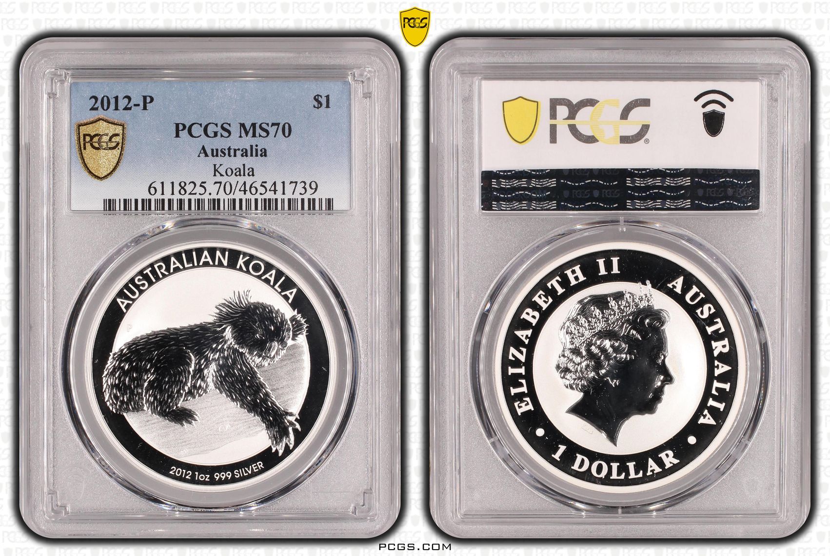 Koala, One Dollar, 2012-P, PCGS MS70