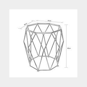40cm Geometric Accent Metal Side Table - 40cm Geometric Accent Metal Side Table| Bar 9902178733227 - 51745/8069