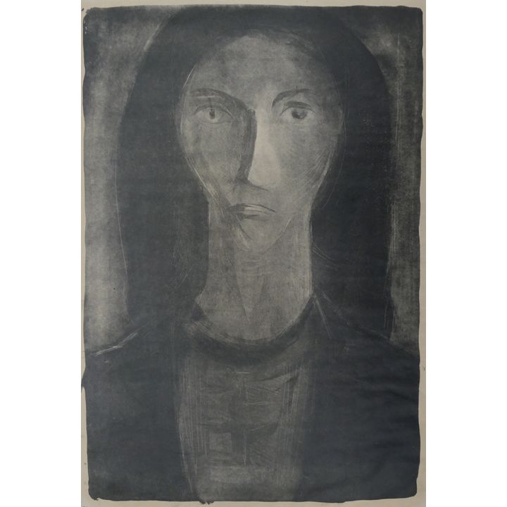 LaVon Salmela Lucas ''Night Thought'' 1950 Lithograph