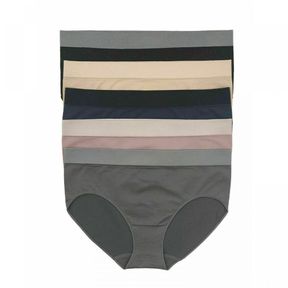5 PACK BLACK BOW SEAMLESS MICROFIBER HIPSTER SZ S