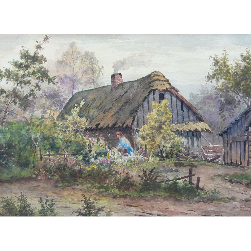 Tadeusz Nartowski | Przed wiejską chatą