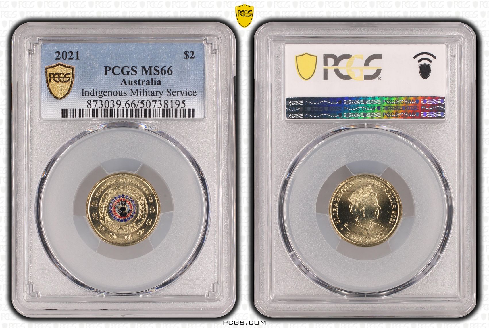 Indigenous Military Service , Two Dollar, 2021, PCGS MS66