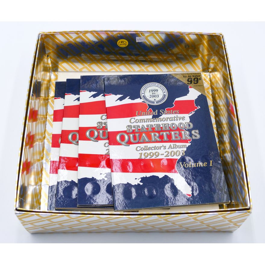 Box US Statehood Quarter Albums - Mostly full