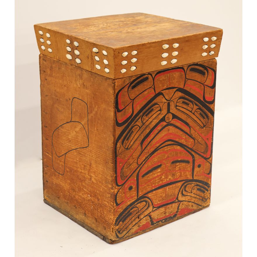Old Northwest Coast Bentwood Storage Box