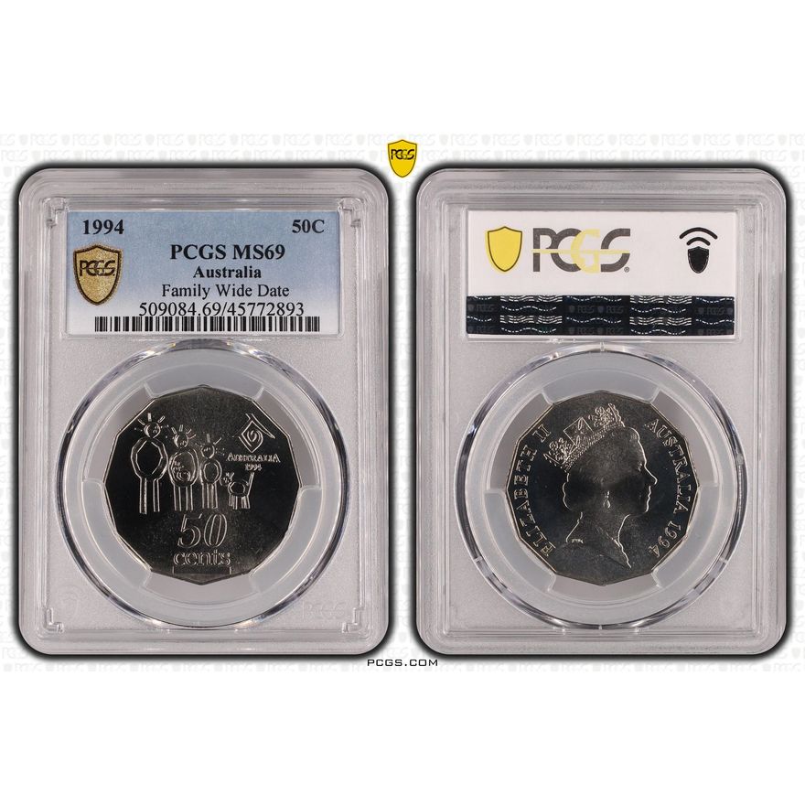 Family Wide Date, Fifty Cent, 1994, PCGS MS69
