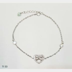 STERLING SILVER BRACLET WITH CUBICS INFINITE LOVE DESIGN - 50692/239