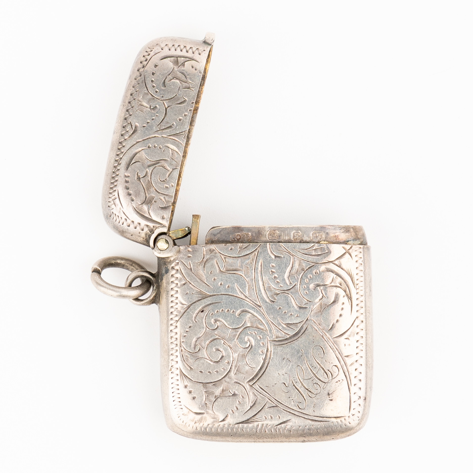 Great Britain, Victoria, Silver Vesta Case, 1897, aVF