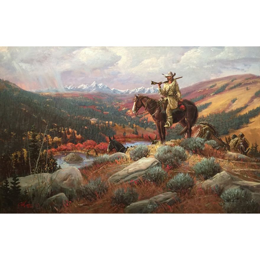 Ted Long (1932-2007), Moccasin Prints on the Gros Ventre