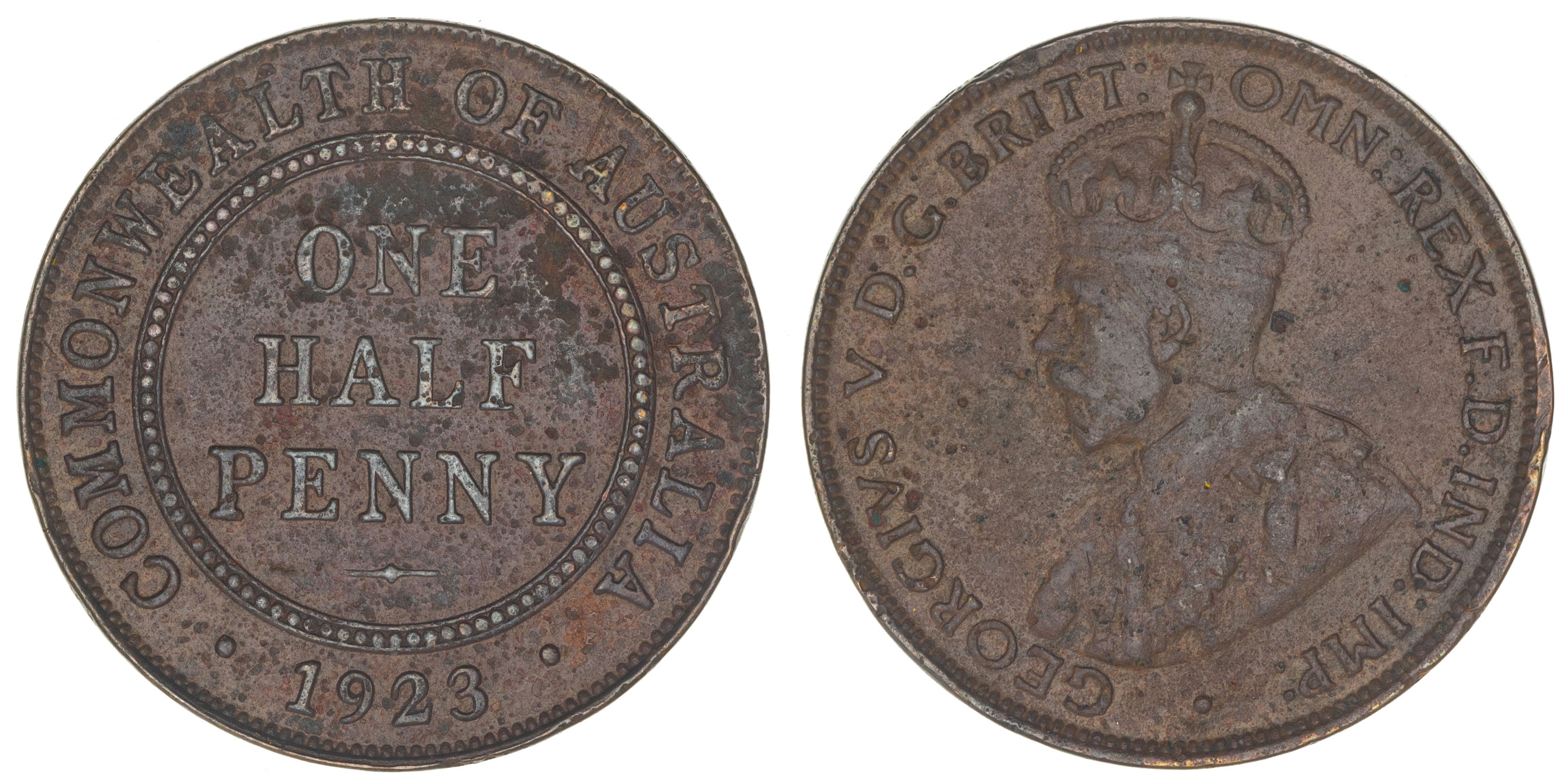George V, Halfpenny, 1923, G