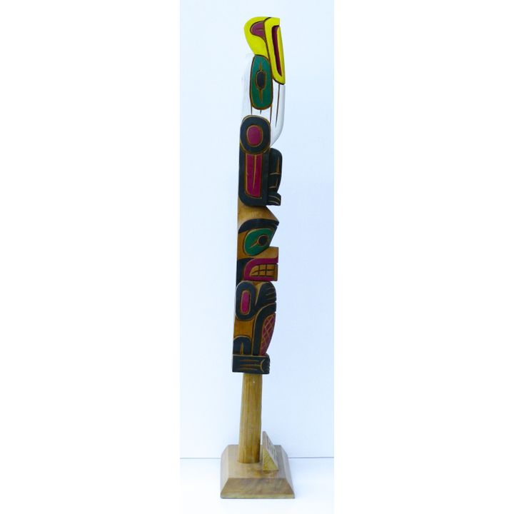 Kurt Antone (Squamish) ''Eagle and Beaver Talking Stick'' 2015 Cedar