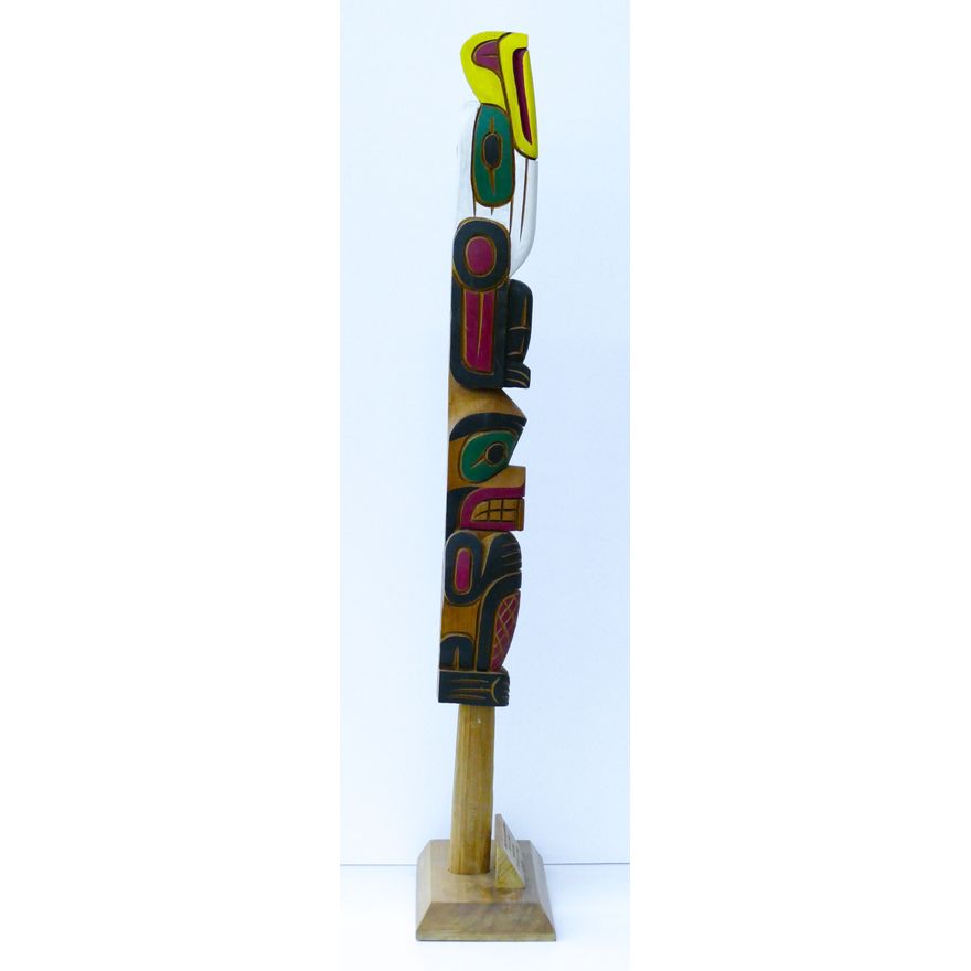 Kurt Antone (Squamish) ''Eagle and Beaver Talking Stick'' 2015 Cedar