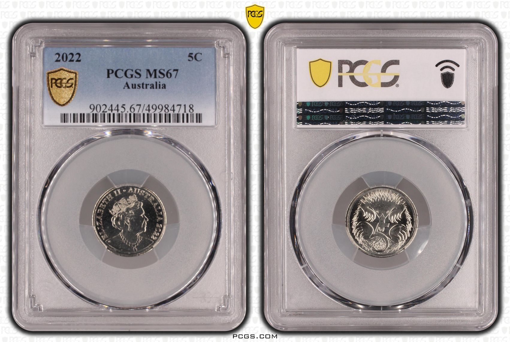 30 · Five Cent, 2022, PCGS MS67