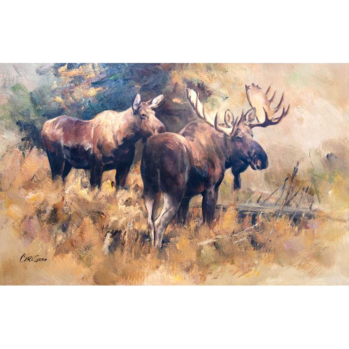 Moose Pair by Ken Carlson (1937- )