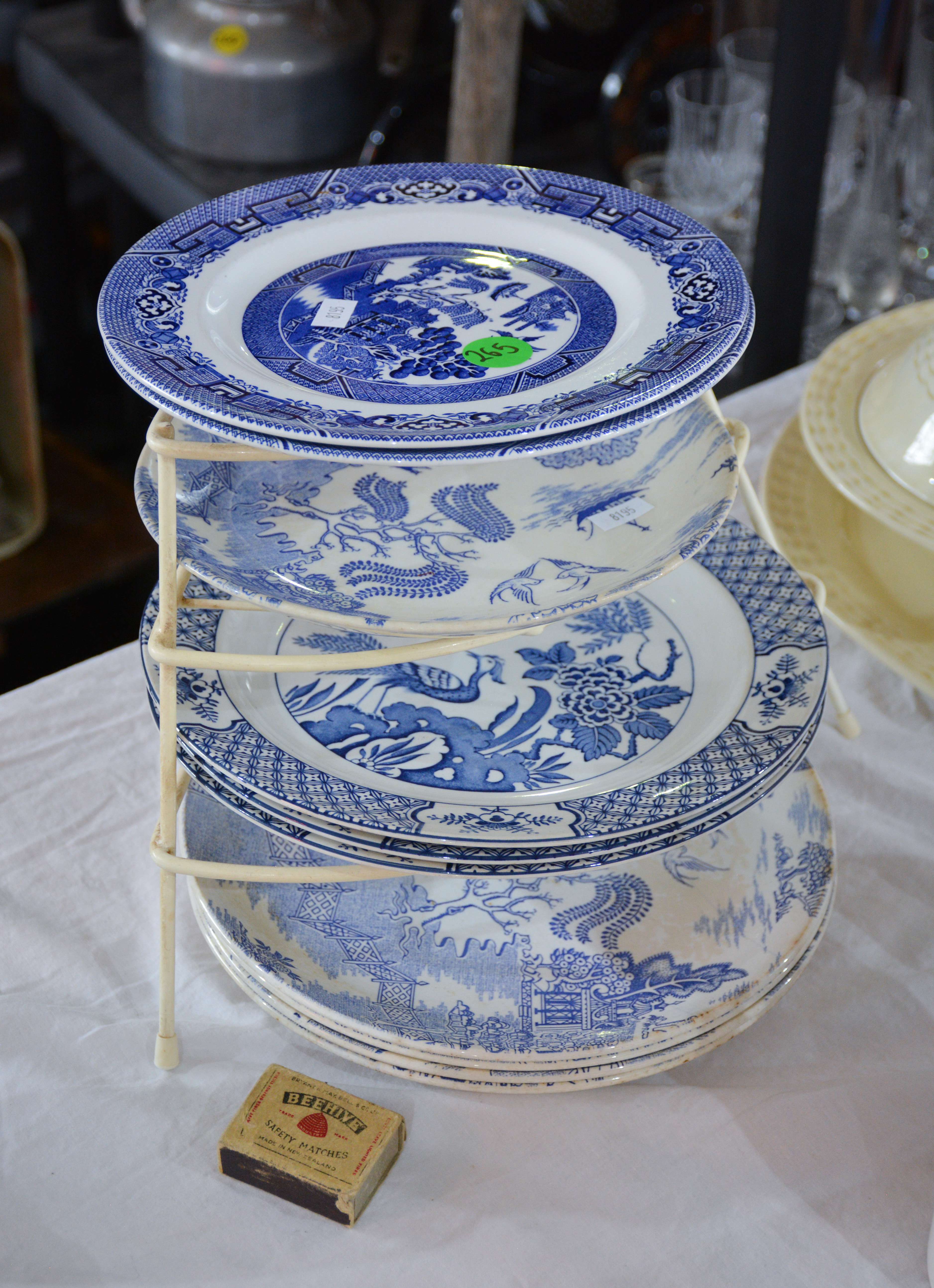 Vintage Plates on Plate Stand — sold at auction in New Zealand for $15