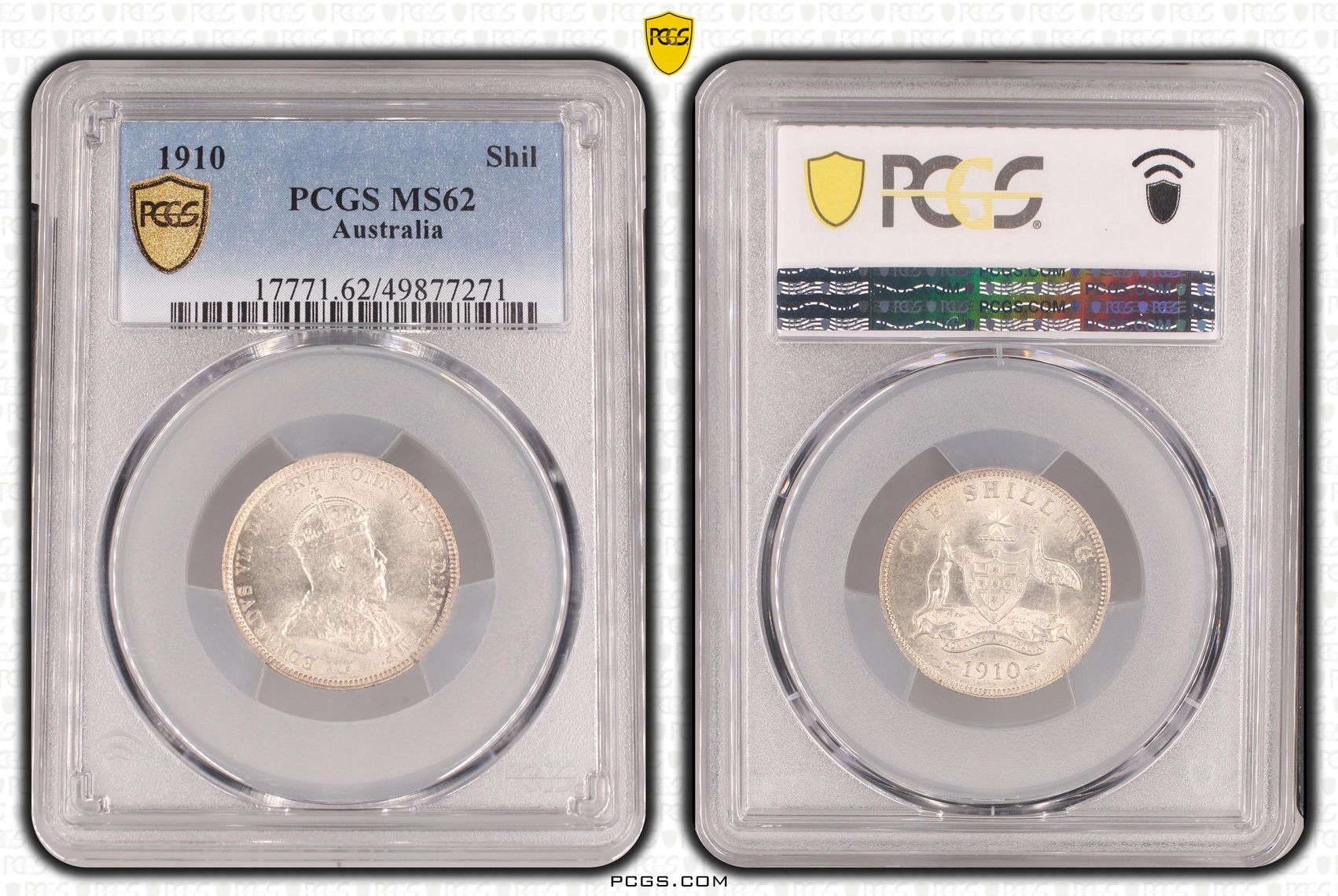 Edward VII, , Shilling, 1910, PCGS MS62