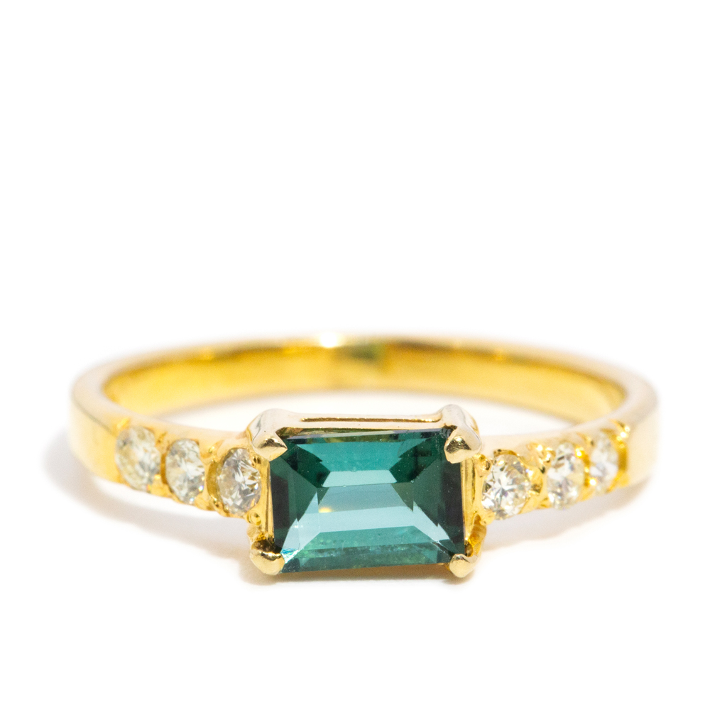 62 · Tourmaline & Diamond Ring 18 Carat Gold