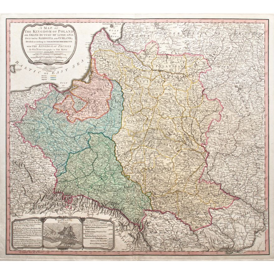 William Faden | A map of the Kingdom of Poland and Grand Dutchy of Lithuania