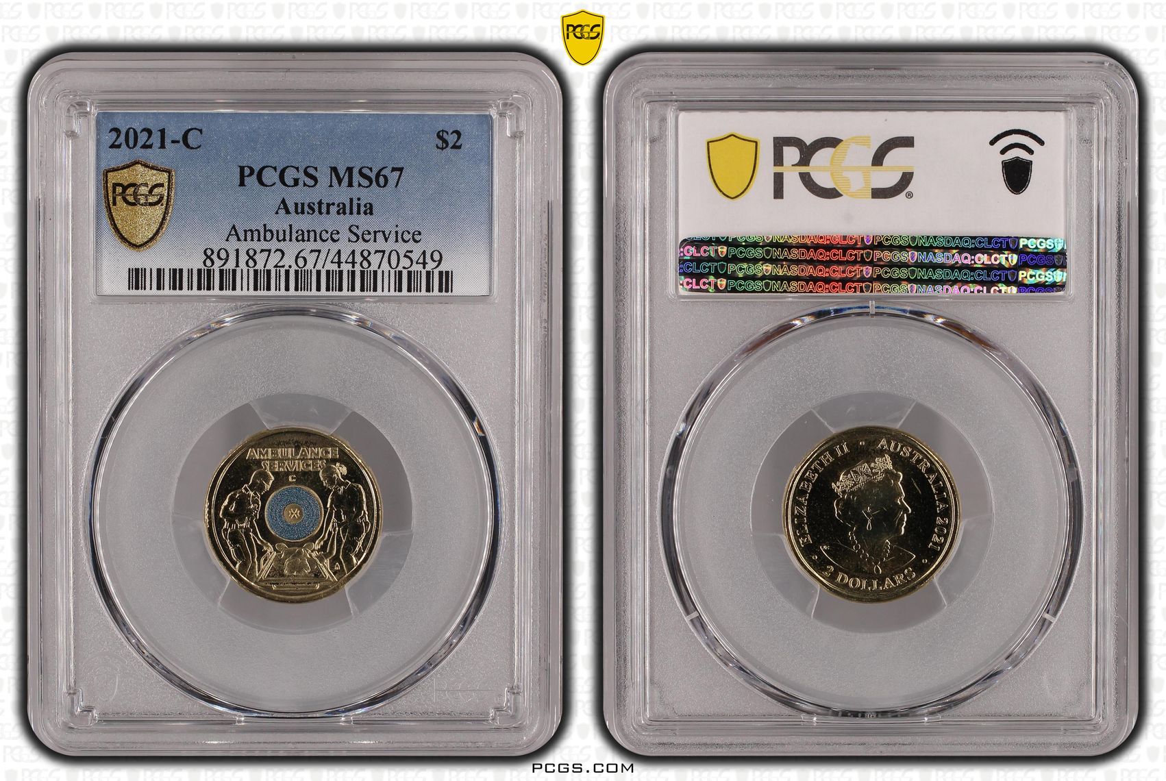 Ambulance Services Colourised, Two Dollar, 2021-C, PCGS MS67