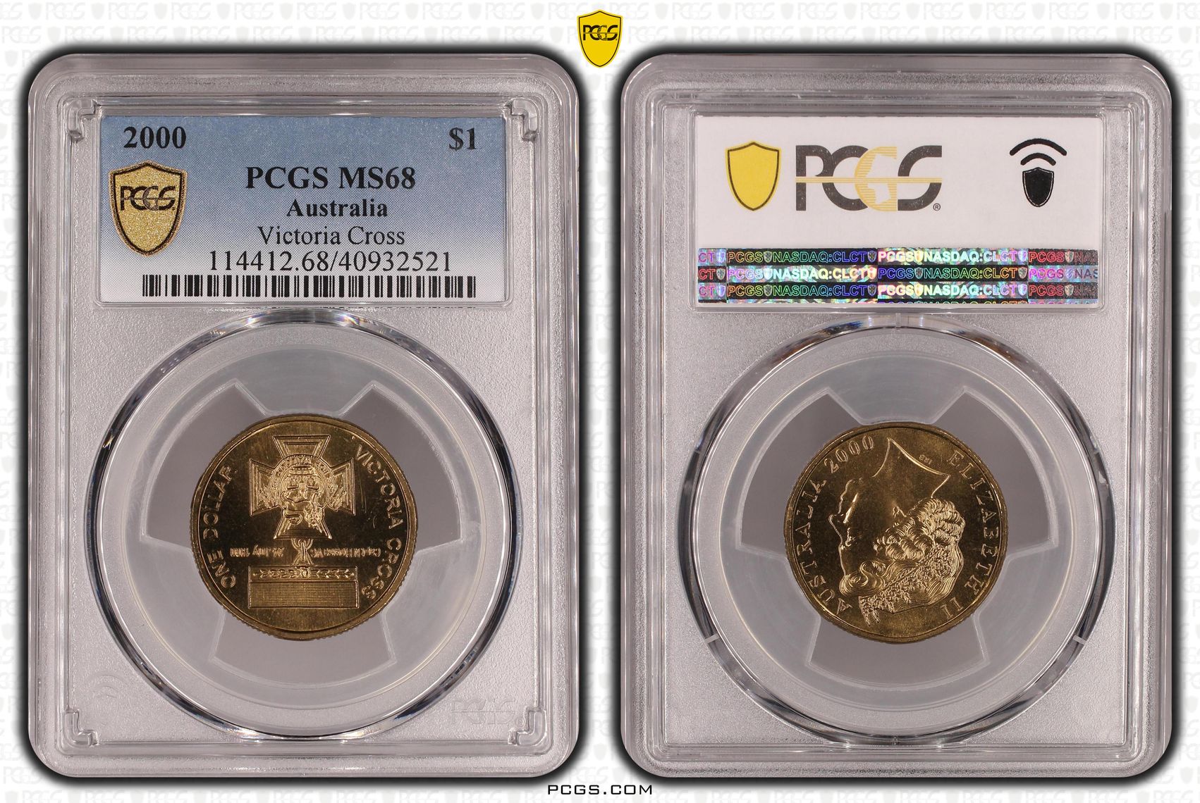 423 · Victoria Cross, One Dollar, 2000, PCGS MS68