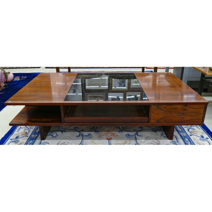 Haug Snekkeri for Bruksbo Rosewood & Glass Coffee Table