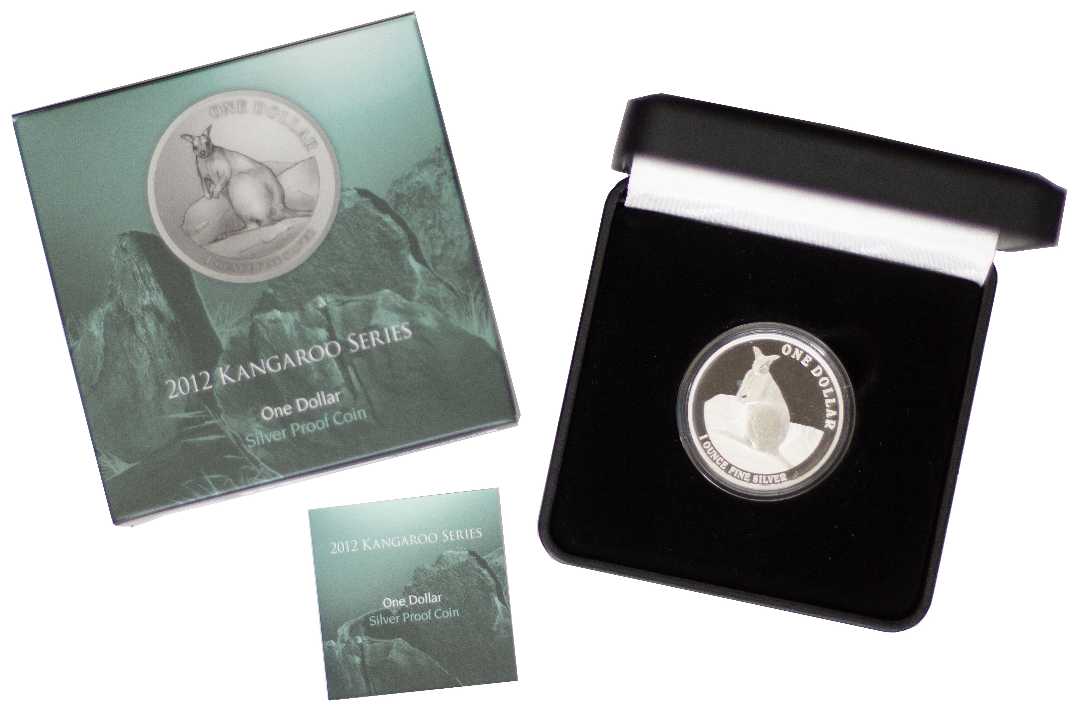 2012 RAM $1 One Dollar 1oz Kangaroo Series -Fine Silver Proof -Box & COA