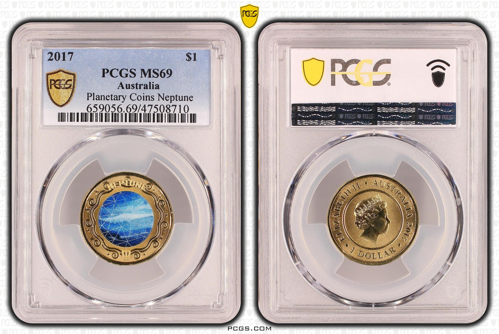 Planetary Coins Neptune, One Dollar, 2017, PCGS MS 69