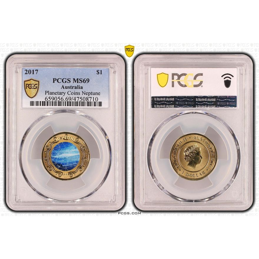 Planetary Coins Neptune, One Dollar, 2017, PCGS MS 69