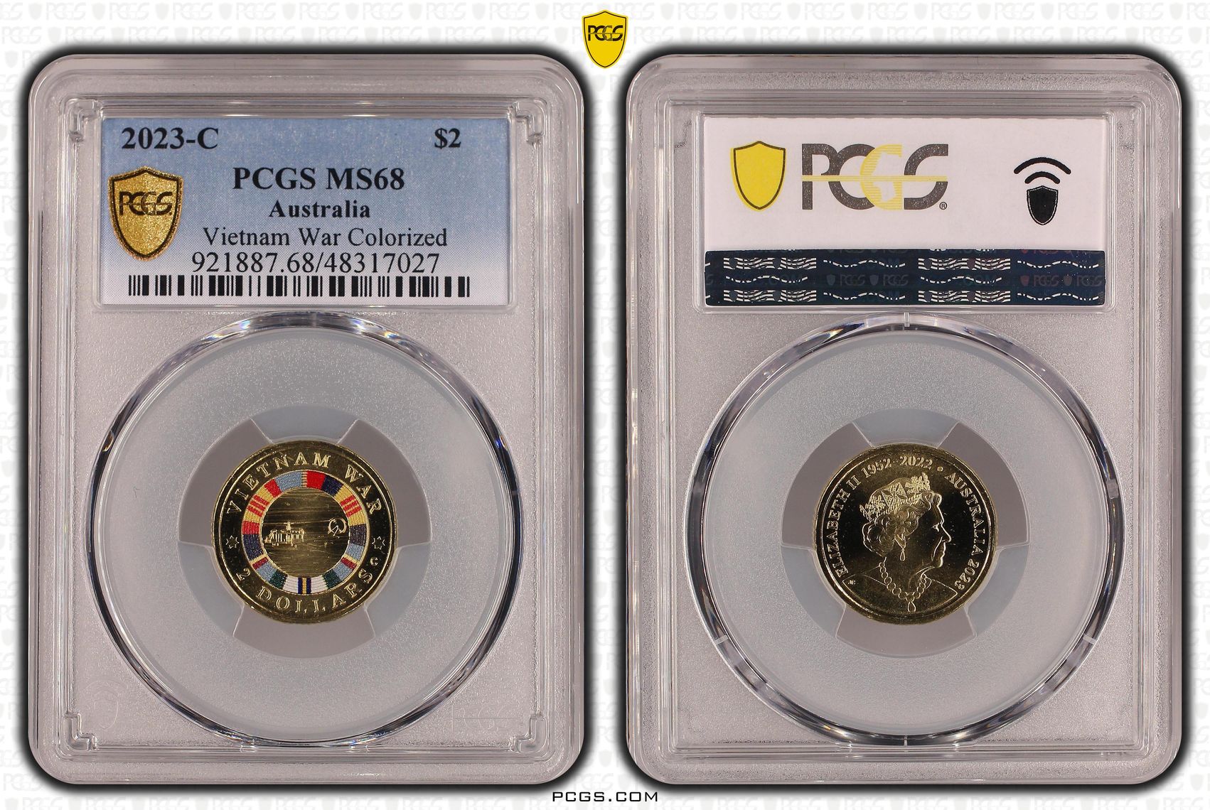 Vietnam War Colourised, Two Dollar, 2023-C, PCGS MS68