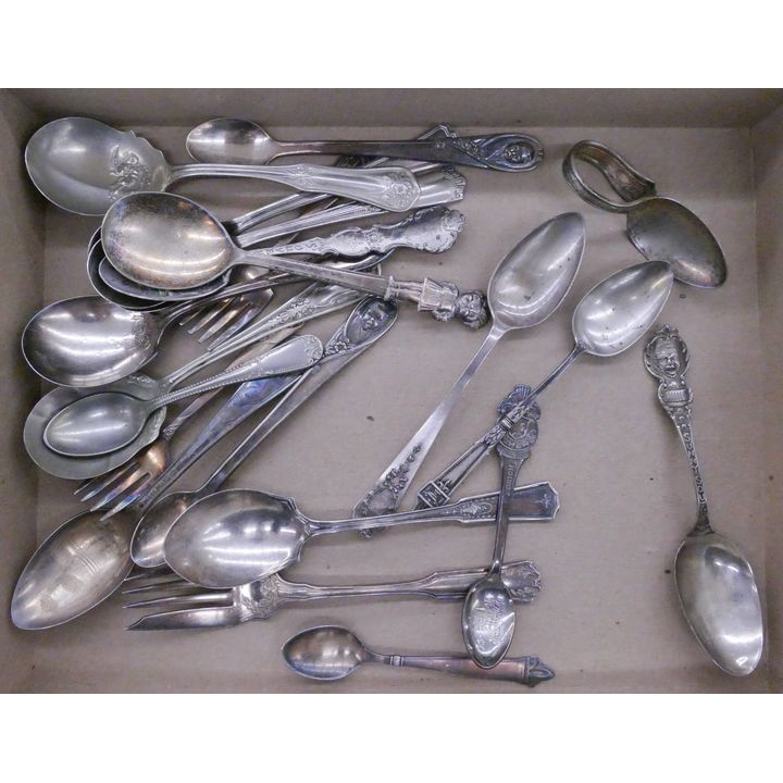 Box Souvenir Spoons w/ 3pc Sterling