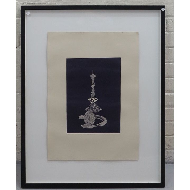 THULI - LITHOGRAPH - PARIS MEETS JOZI, dated 2017 - commissioned by Cartier for the 2017 FNB Art Fair