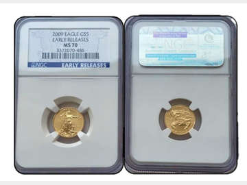 2009 US $5 GOLD EAGLE EARLY RELEASE MS70