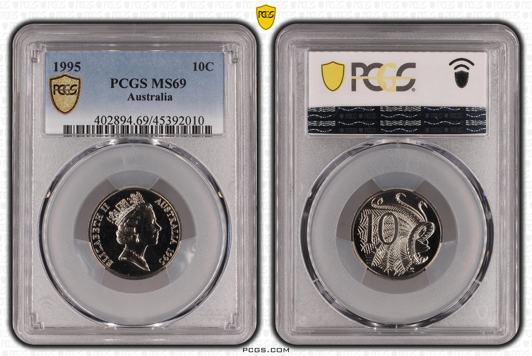 POP 7/0, Ten Cent, 1995, PCGS MS69