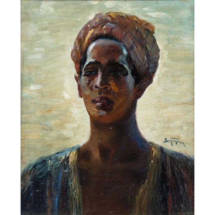Adolf Behrmann | Portret mężczyzny w turbanie