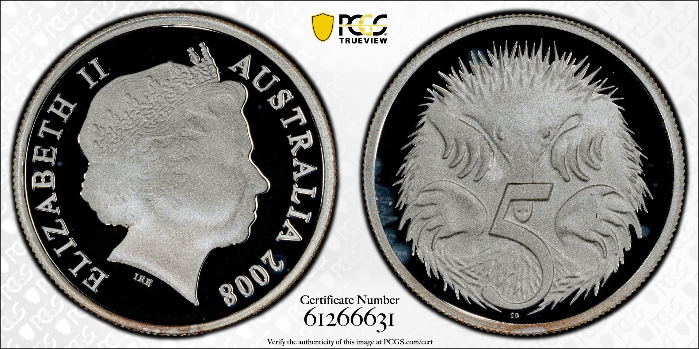Silver, Five Cent, 2008, PCGS PR68DCAM